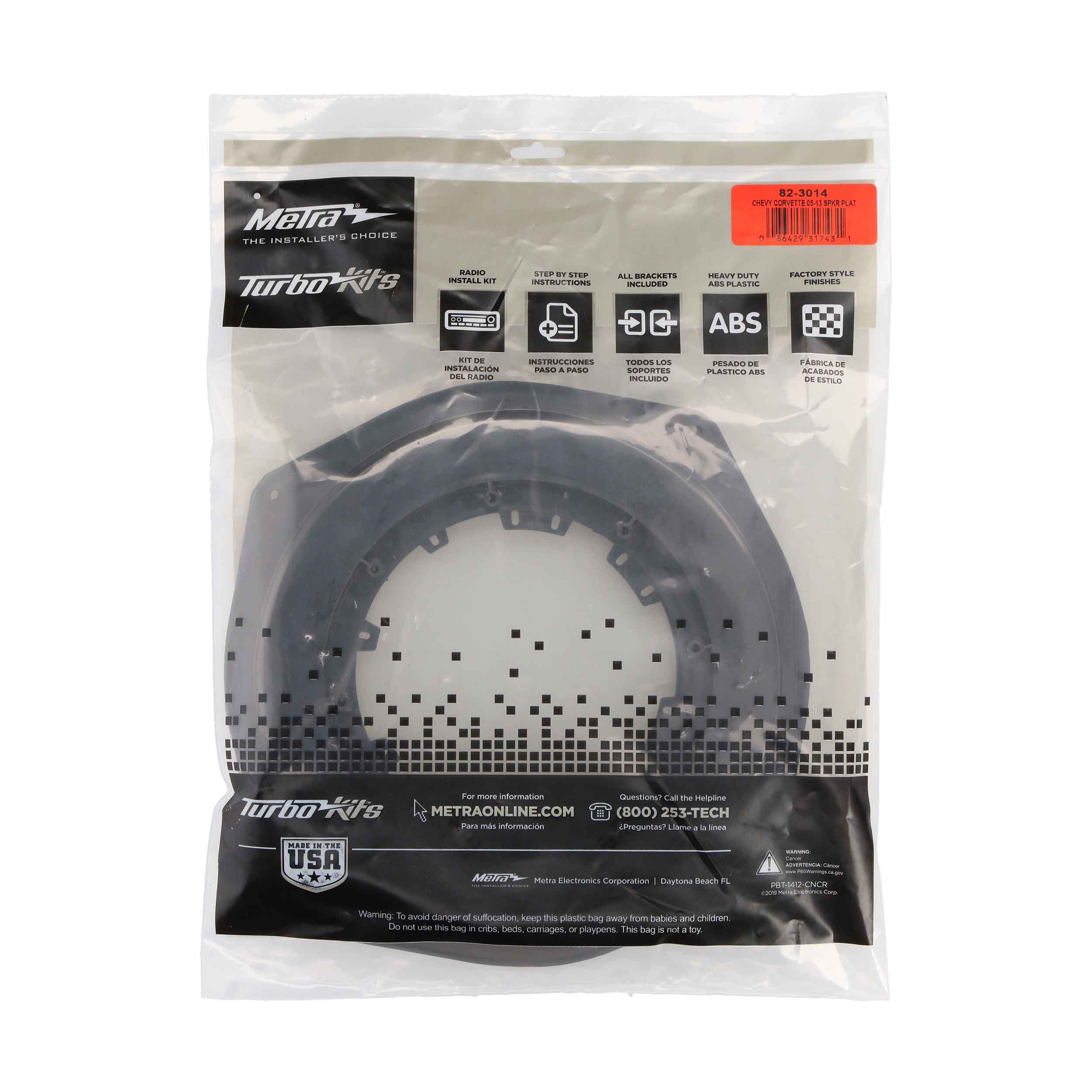 Corvette 2005-2013 Speaker Adapters - 6 to 6.75 Inch Front D