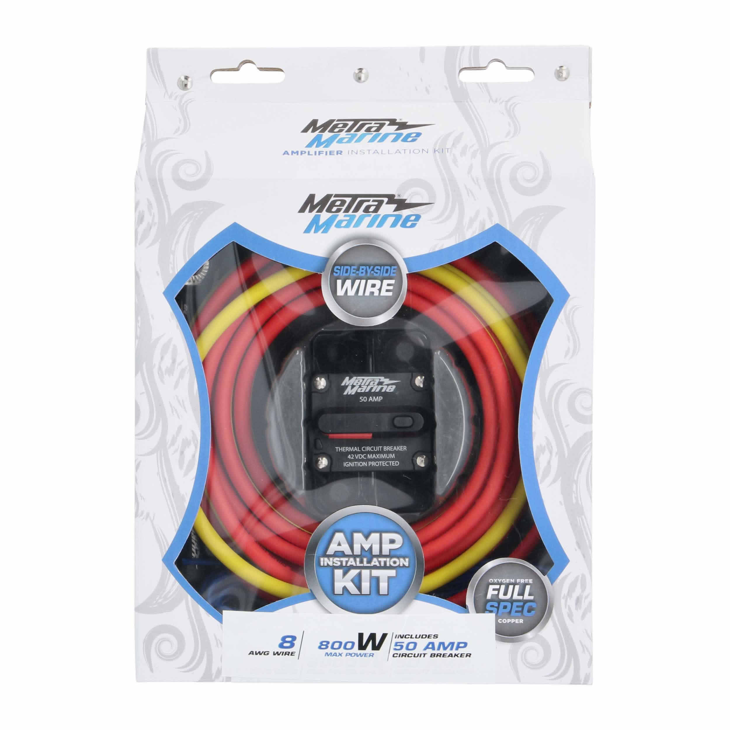 8 AWG Marine Amp Kit - 10ft. w/ Circuit Breaker