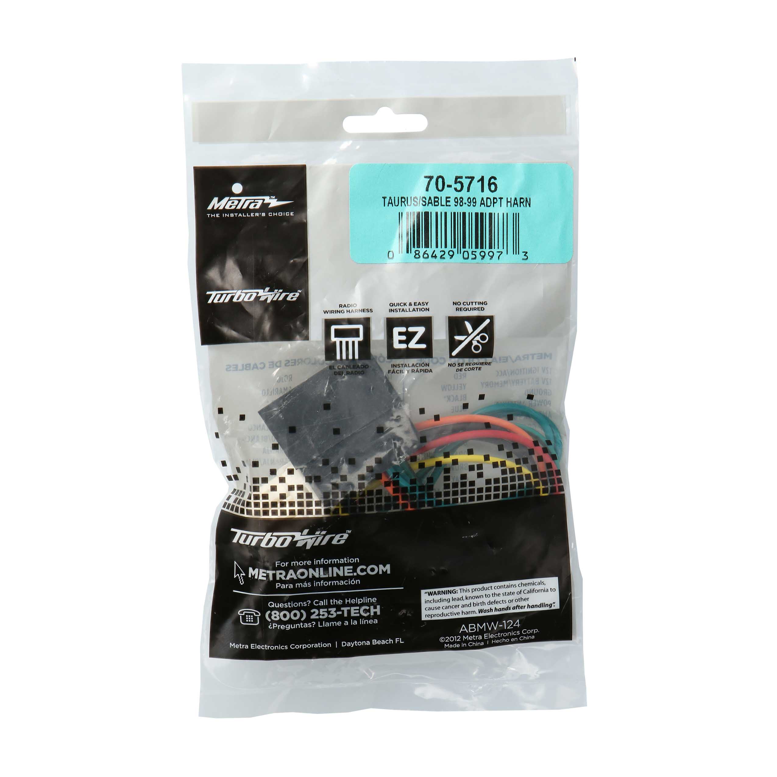 Ford Taurus Mercury Sable 1998-1999 Harness for 99-5715 Kit