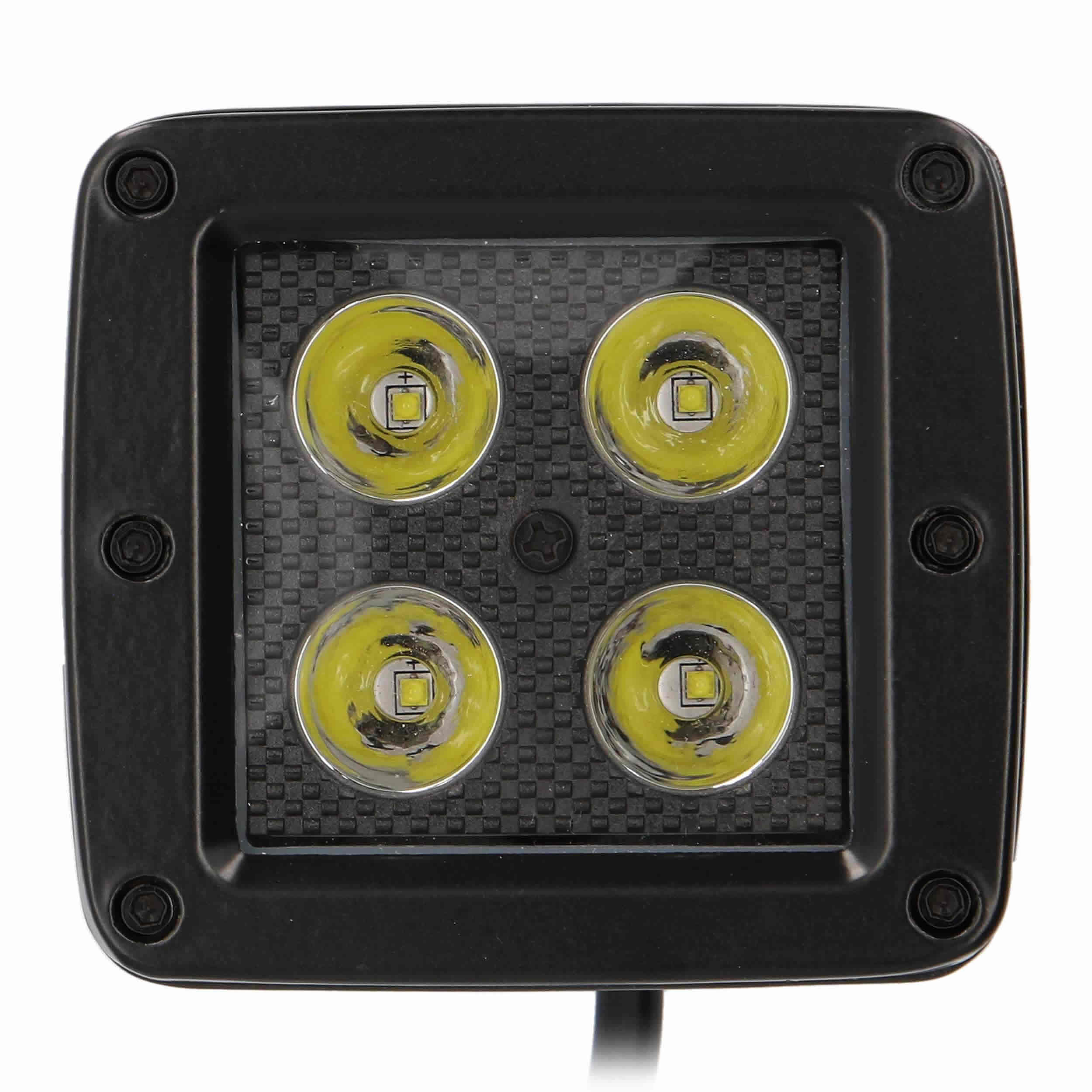 Daytona Lights Blackout 3" Cube Lights - 4 LED Spot (2Pk)