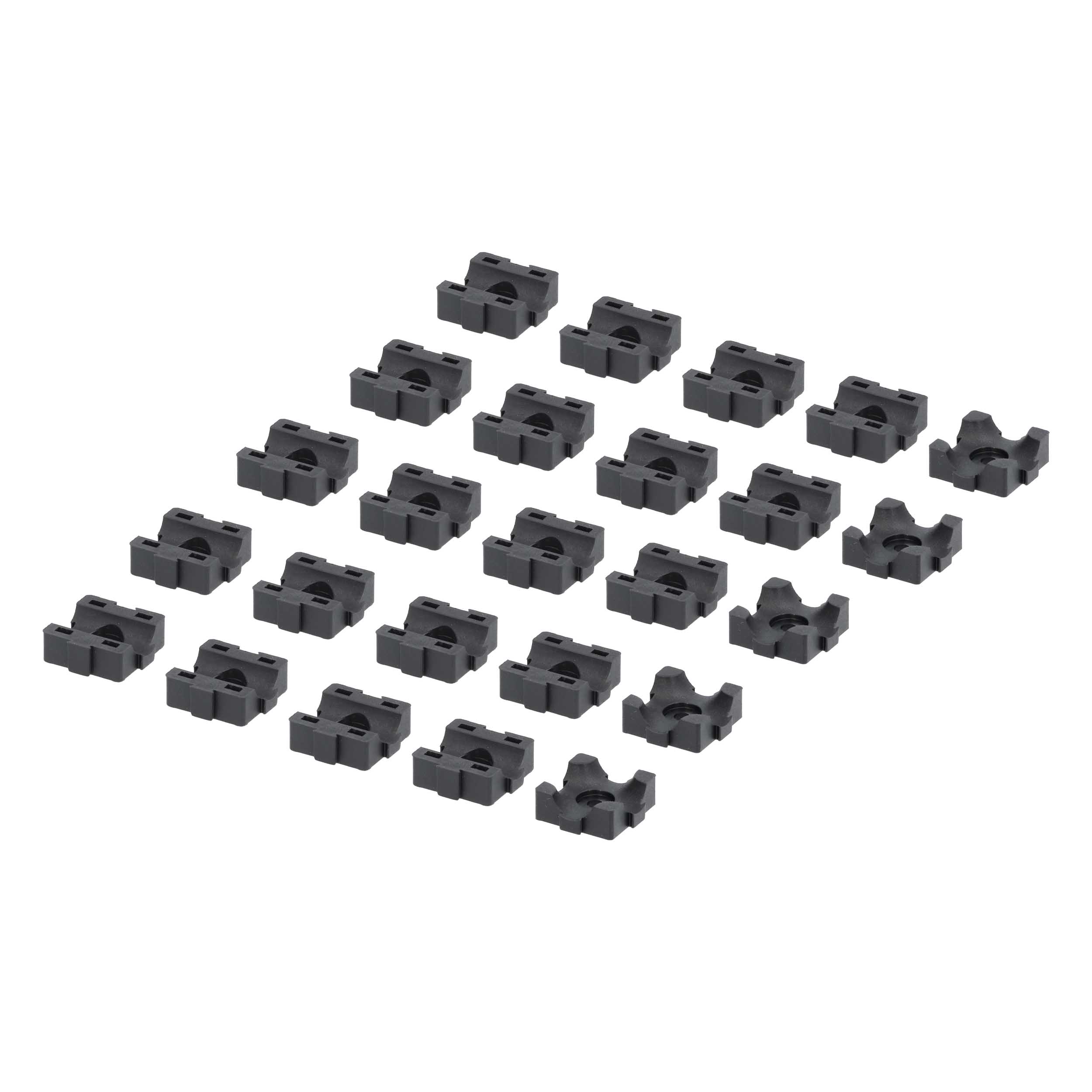 100-Piece 8GA to 4GA Modular Cable Management Clamp Set