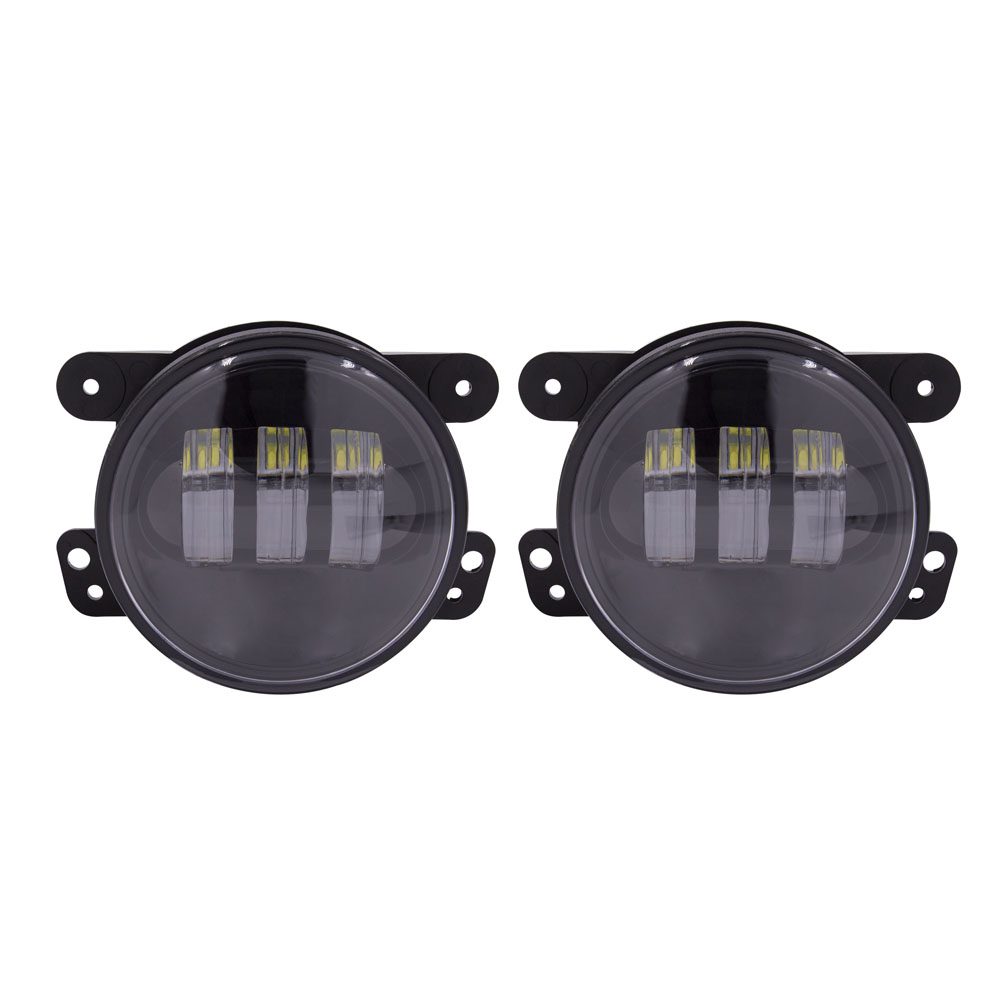 Fog Lights with Black Face - 4 Inch, 6 LED