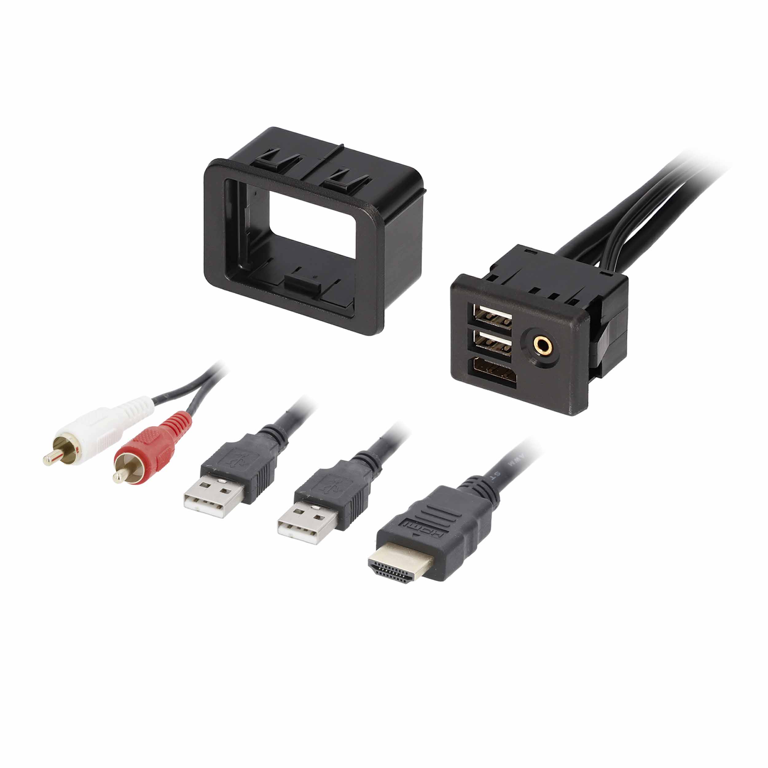 USB/AUX/HDMI® Panel Fits Chrysler/Dodge/Jeep 2015-UP