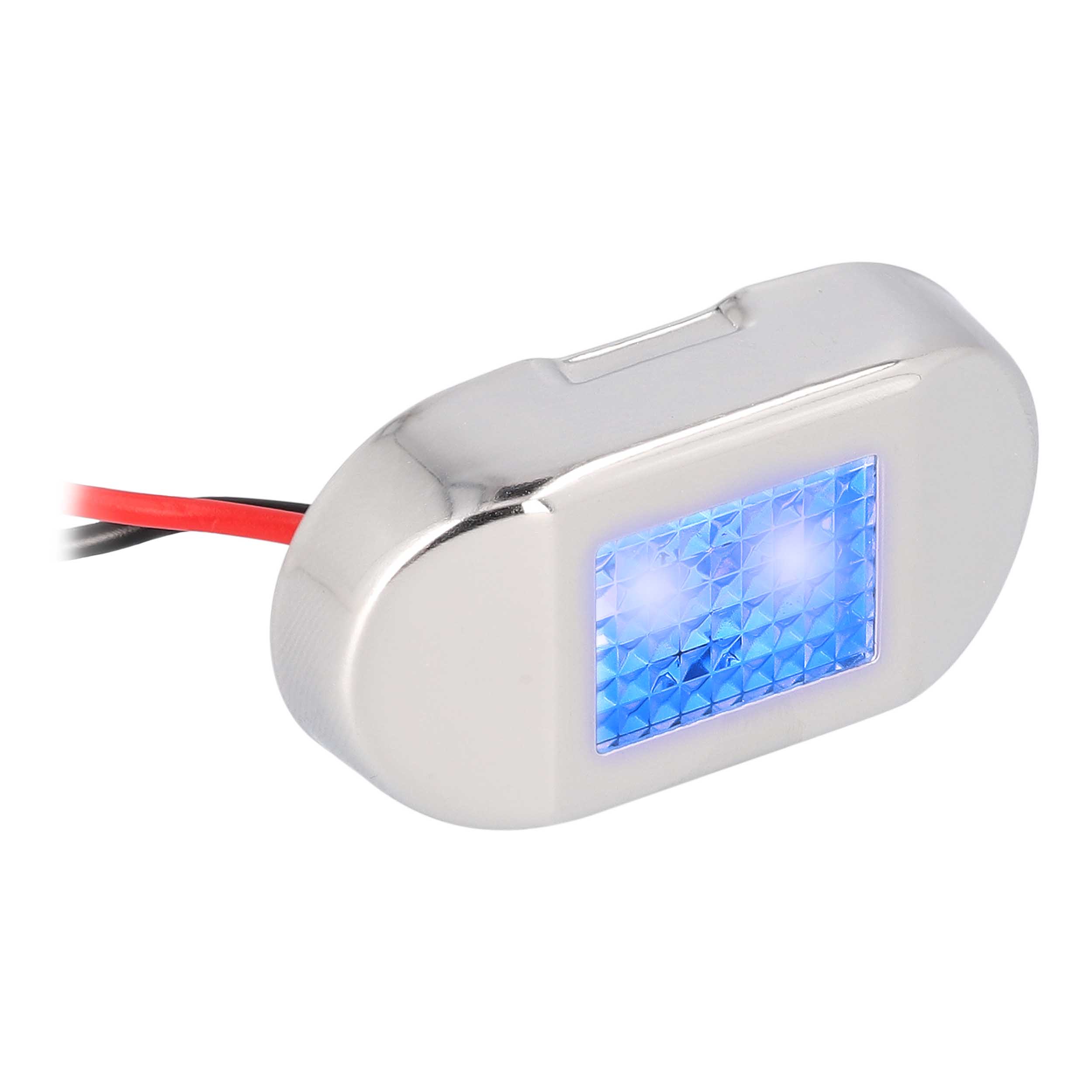 Blue 2-LED Accent Light - Stainless Steel Bezel