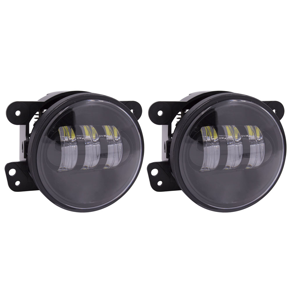 Fog Lights with Black Face - 4 Inch, 6 LED