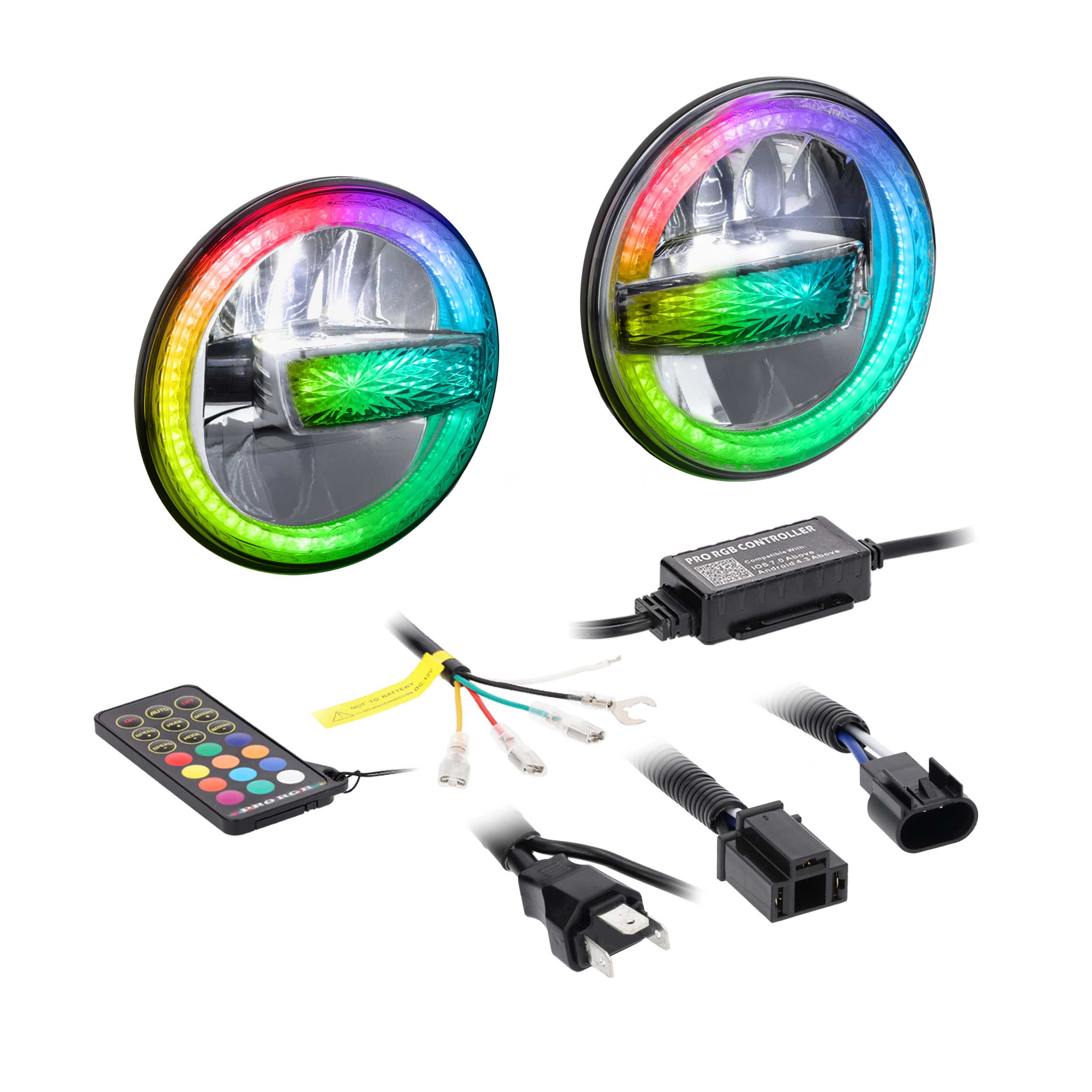 7" Premium Chasing LED Headlights - Fits select Jeeps®