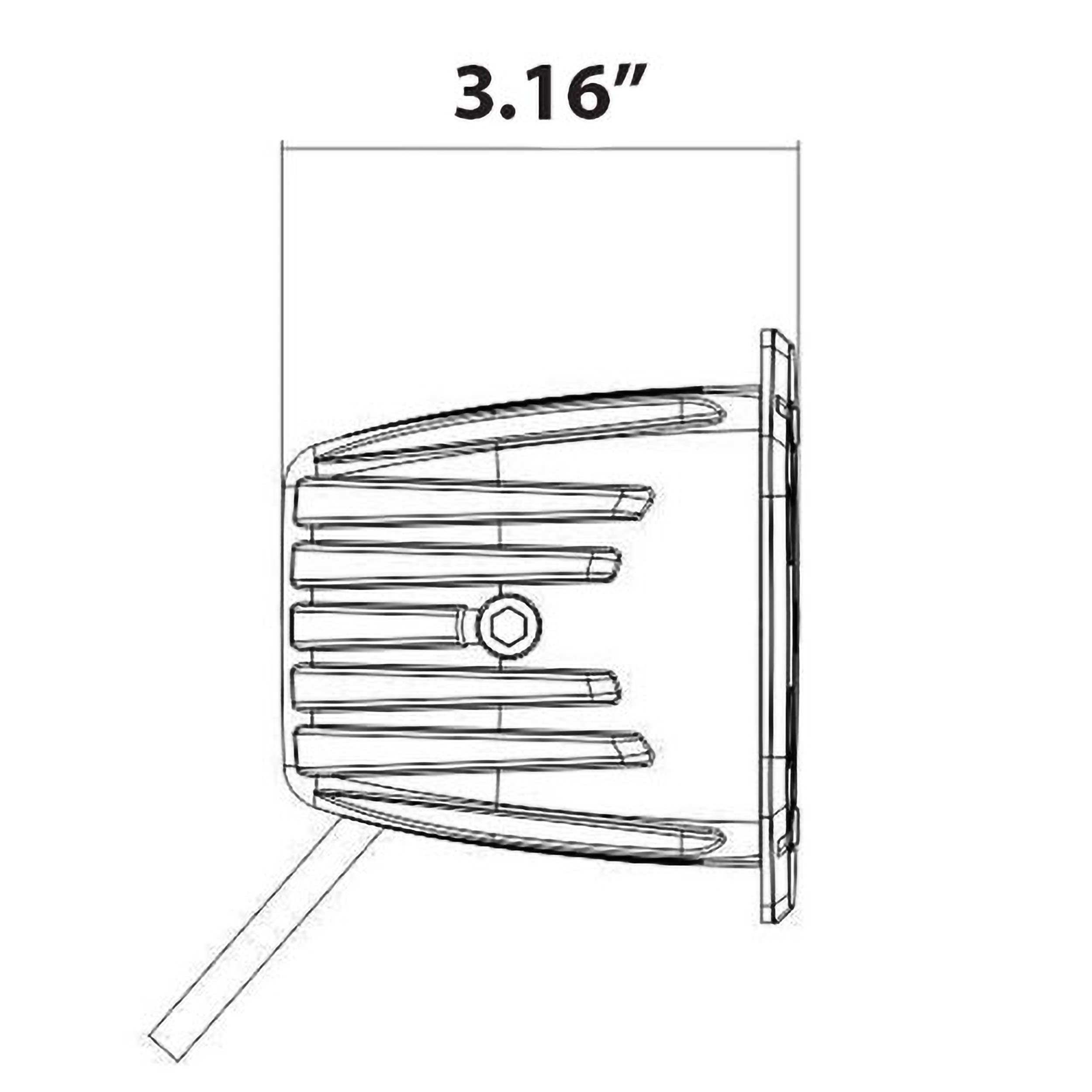 Flush Mount Cube Blackout Flood Light - 3 Inch, 4 LED