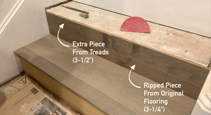 Measurements for cutting stair treads