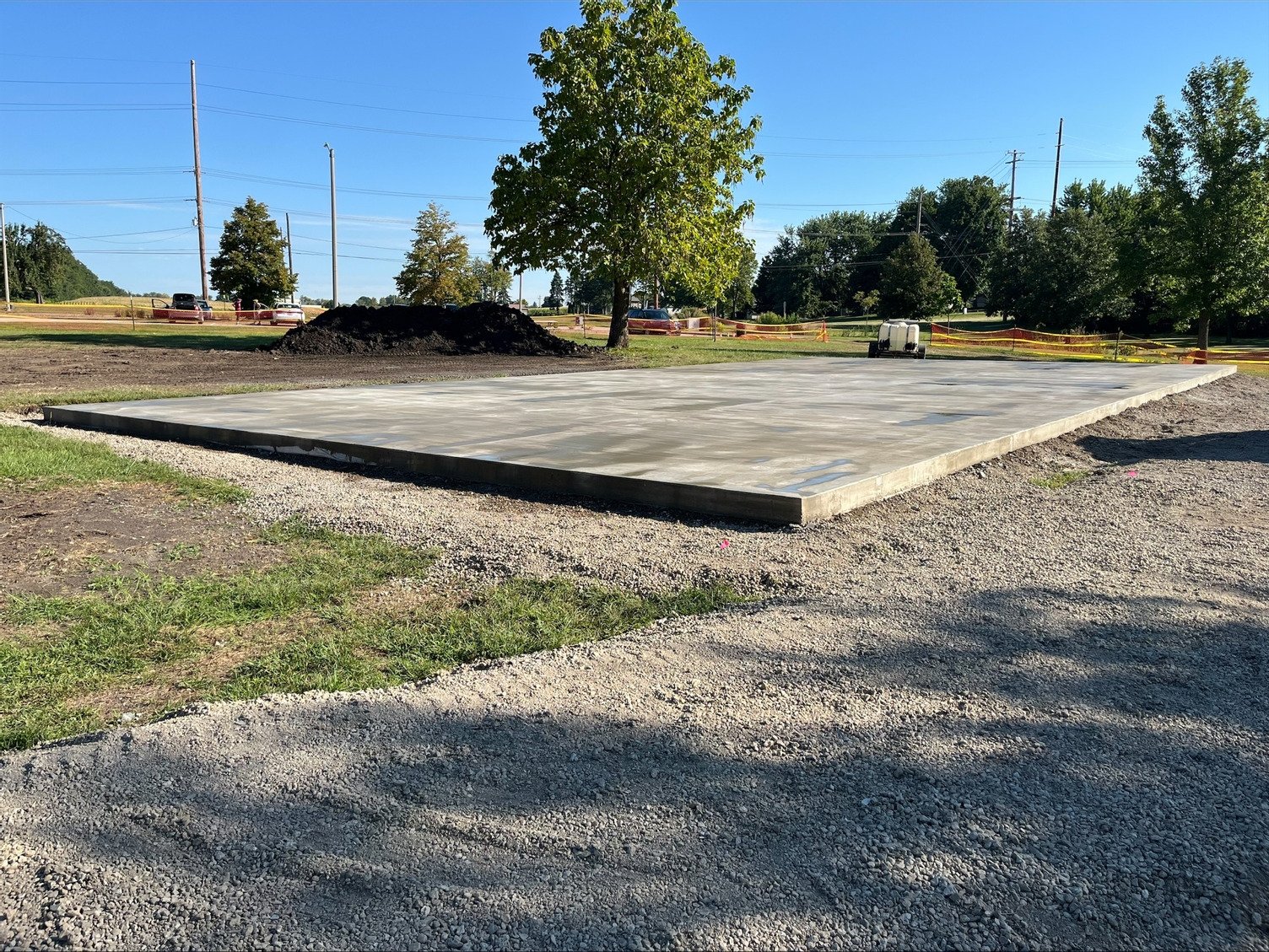A concrete slab